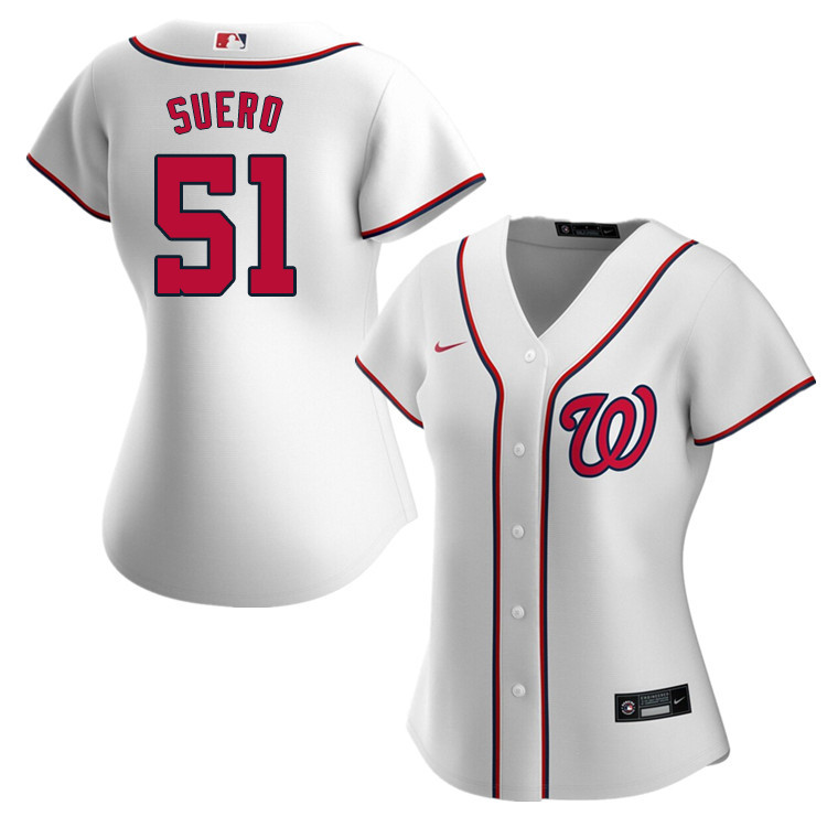 Nike Women #51 Wander Suero Washington Nationals Baseball Jerseys Sale-White